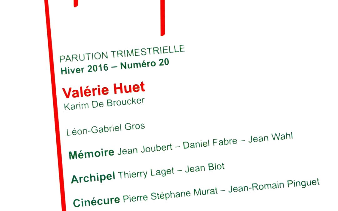 Parution n°20 – Hiver 2016