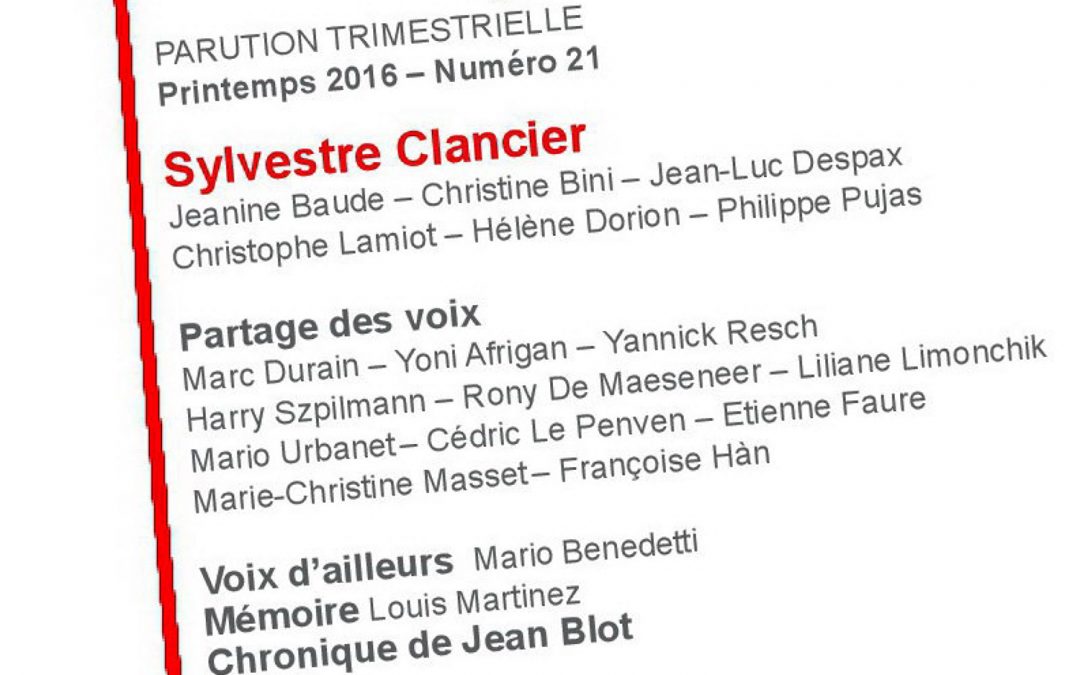 Parution n°21 – Printemps 2016
