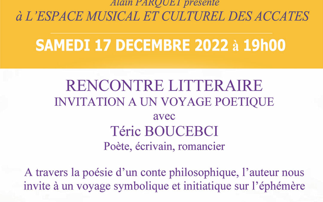 Rencontre littéraire avec Téric Boucebci